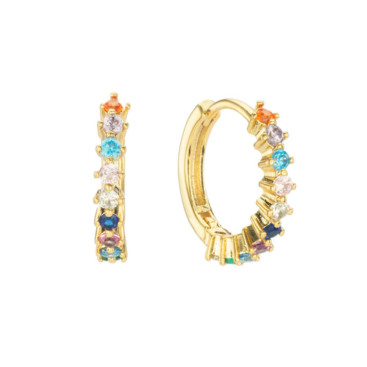 Mimi Gold Rainbow Original Huggie Earrings