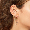Ellica Blue Gold Droplet Huggie Earrings