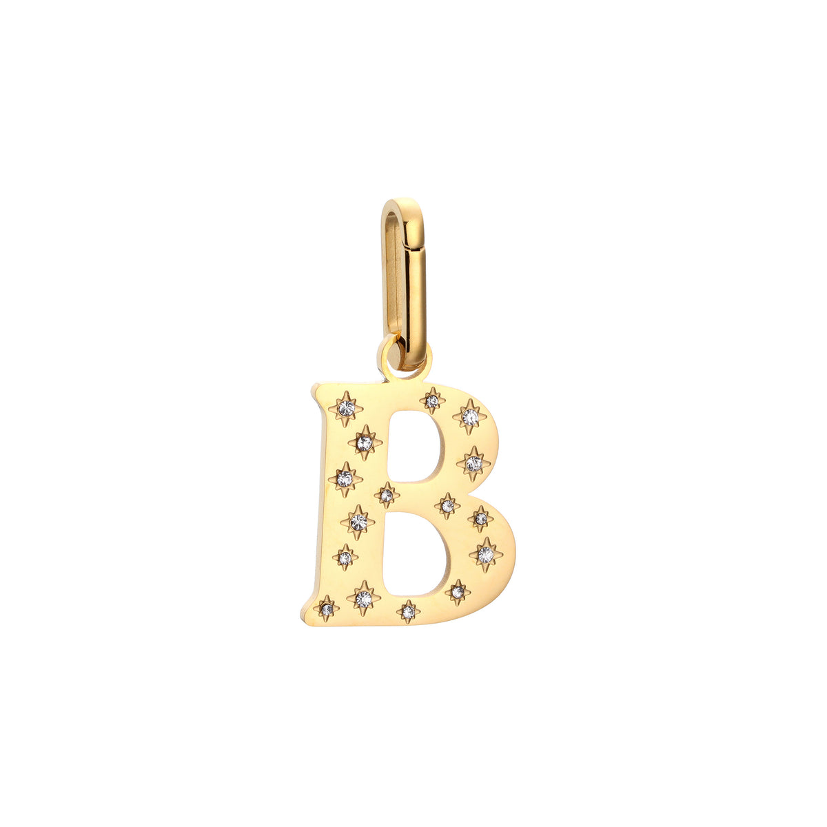 B Minnie Crystal Star Letter Charm