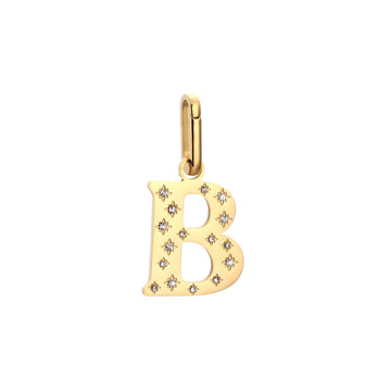 B Minnie Letter Star Necklace Charm