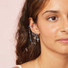 Ottillie Blue Silver Raindrop Huggie Hoops