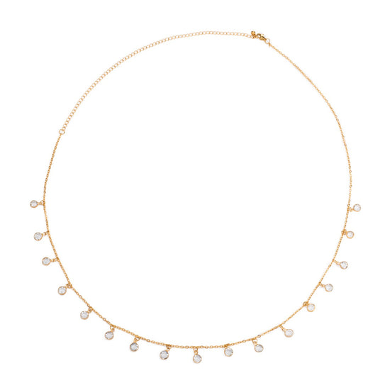 Ivy Droplet Chain Gold & Crystal