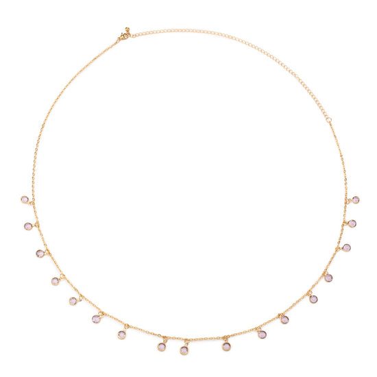 Ivy Droplet Belly Chain Gold & Pink XS/S