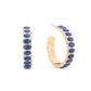 Sophie Blue Gold Chunky Earrings