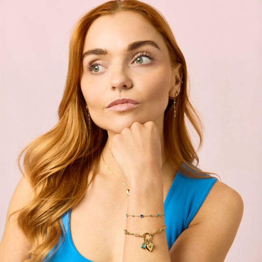 The Beatrice Blue Gold Bracelet
