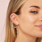 Romilly Crystal Gold Droplet Star Huggie Earrings