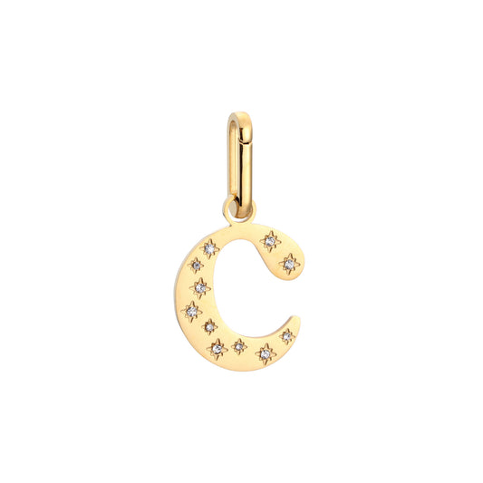 C Minnie Letter Star Necklace Charm