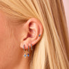 Cosima Gold Blue Star Huggie Earrings