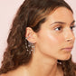 Camilla Silver Crystal Cross Huggie Hoops