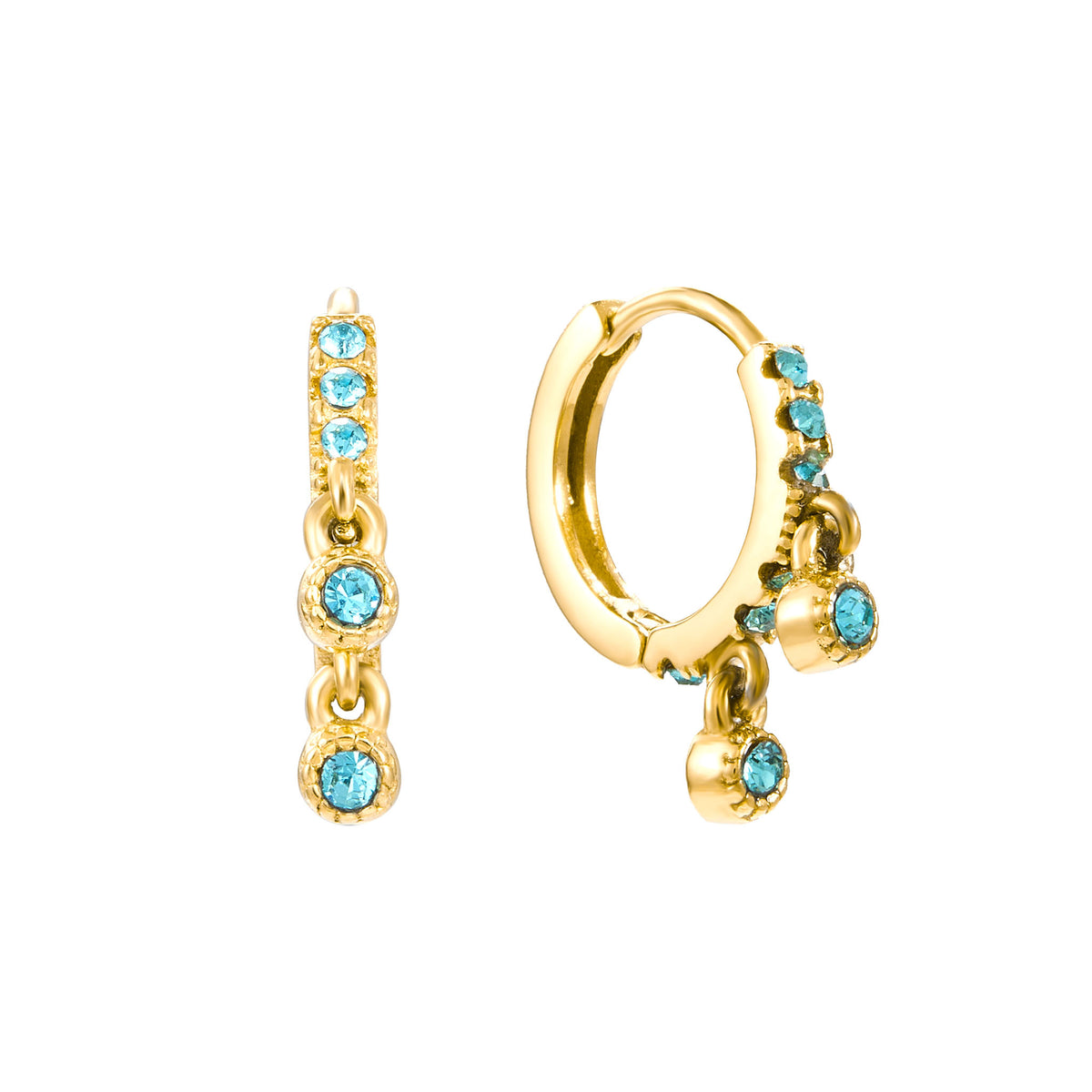 Camelia Gold Dainty Huggie Earrings