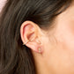 Camilla Cross Stud Earrings Gold & Crystal