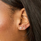 Camilla Cross Stud Earrings Gold & Pink