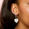 Camilla Cross Stud Earrings Silver & Turqouise