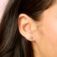 Camilla Cross Stud Earrings Gold & Green