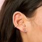 Camilla Cross Stud Earrings Gold & Turqouise