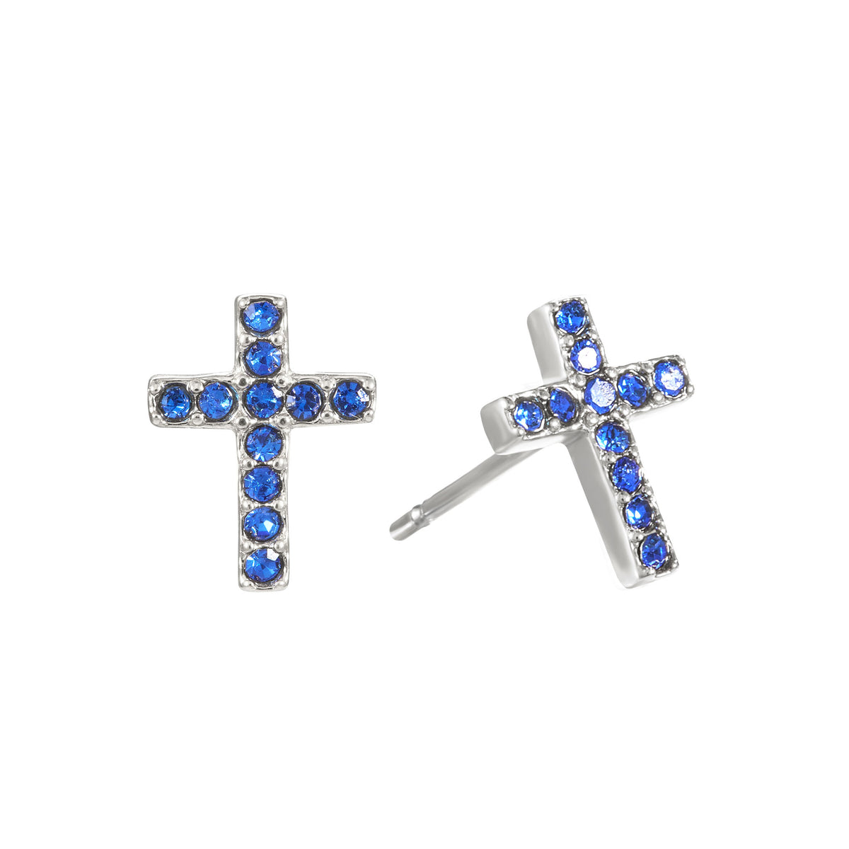 Camilla Silver Cross Stud Earrings