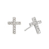 Camilla Cross Stud Earrings Silver & Crystal