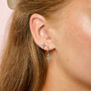 Camilla Cross Stud Earrings Gold & Blue