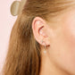 Camilla Crystal Gold Cross Huggie Earrings