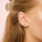 Camilla Green Gold Cross Huggie Earrings