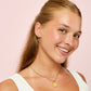 Cosima Green Gold Star Huggie Earrings