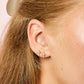 Camilla Cross Stud Earrings Gold & Pink