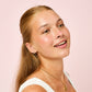 Camilla Cross Stud Earrings Gold & Pink