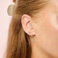 Camilla Turquoise Gold Cross Huggie Earrings