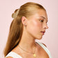 Camilla Cross Stud Earrings Gold & Turqouise