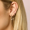 Camilla Crystal Gold Cross Huggie Earrings