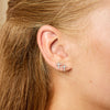 Camilla Cross Stud Earrings Silver & Crystal