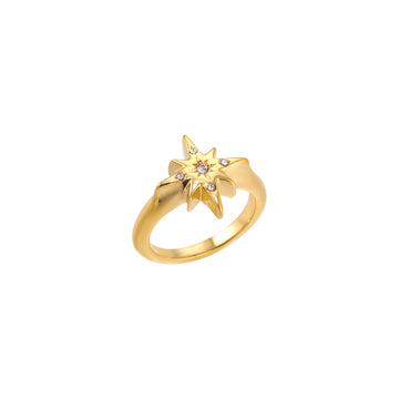 Caro Gold Crystal Star Ring