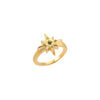 Caro Gold Green Star Ring