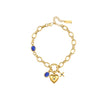 Charli Blue Gold Charm Bracelet
