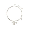 Chloe Crystal Silver Charm Necklace