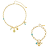 The Chloe & Charli Set – Gold & Turquoise