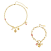 The Chloe & Charli Set – Gold & Pink