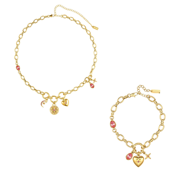 The Chloe & Charli Set – Gold & Pink