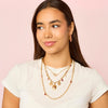 Etalie Gold Pink Charm Necklace