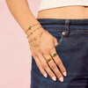 Kareena Gold Green Hand Chain
