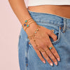 Ariella Gold Turquoise Stacking Star Hand Chain