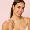Julie Silver Crystal Cosmic Chunky Star Ring
