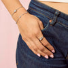 Nancy Silver Crystal Pull Bracelet