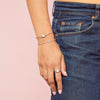 Lucy Silver Crystal Simple Signet Stone Ring