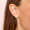 Lola Gold Crystal Huggie Earrings