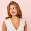 Ellie Gold Green Chunky Charm Chain Necklace