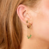 Molly Gold Green Stud Earrings