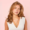 Ellie Gold Green Chunky Charm Chain Necklace