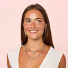Anais Silver Crystal Droplet Stacking Necklace