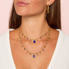 Florence Gold Blue Star Stacking Necklace